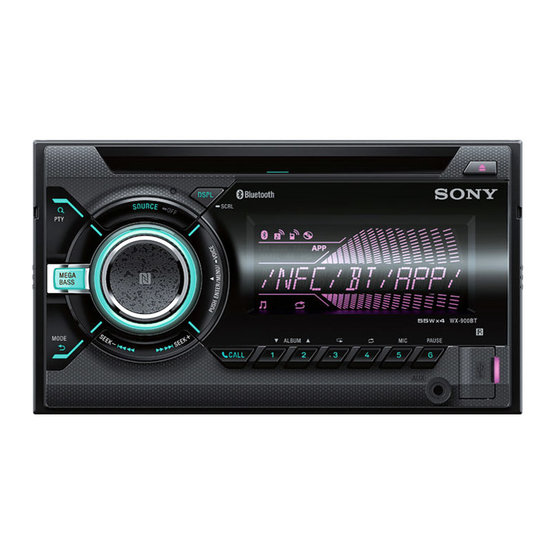Car audio SONY, 2DIN with CD, bluetooth, USB, DSEE, DSO WX900BT.EUR