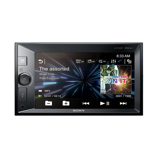 Sony car audio, 2 DIN, touchscreen LCD with USB, Bluetooth XAVV630BT.EUR