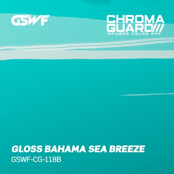 GSWF BAHAMA PPF paint protection film, glossy, turquoise