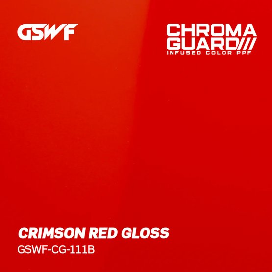 GSWF CRIMSON RED PPF paint protection film, glossy, dark red