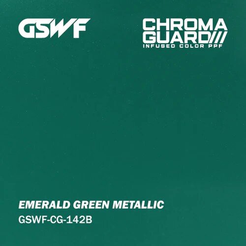 GSWF EMERALD PPF paint protection film, glossy, green, metallic