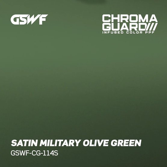 GSWF SATIN MILITARY PPF paint protection film, satin, green