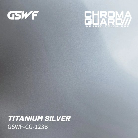 GSWF TITANIUM PPF paint protection film, glossy, silver