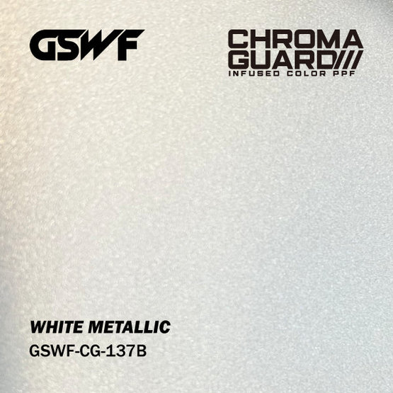 GSWF WHITE METALLIC PPF paint protection film, glossy white, metallic