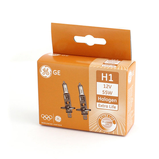 GE H1-EL halogen bulb Extra Life GE H1-EL