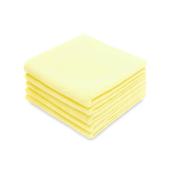It's Win WINC-121 Microfiber Towel Set, 310 GSM, 40 × 40 cm, Yellow, 5 pcs