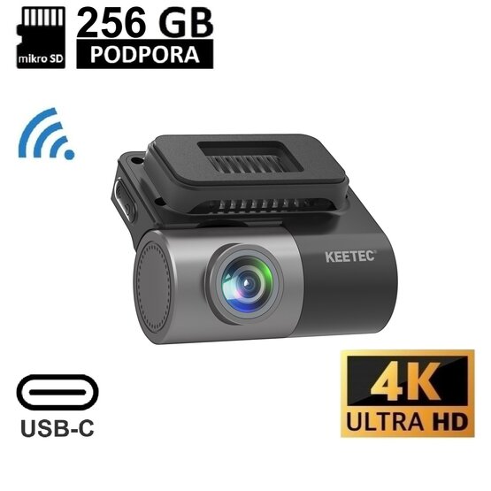 Keetec DC1000 4K Dashcam WiFi, GPS, USB-C
