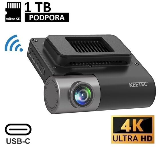 Keetec DC3000 5K HDR Dashcam WiFi, GPS, 3" IPS, USB-C