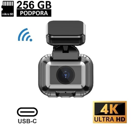 Keetec DC700 4K Dashcam WiFi, GPS, 2" IPS Touch, USB-C