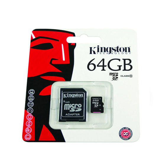 SD CARD 64GB Kingston Micro SD with adapter