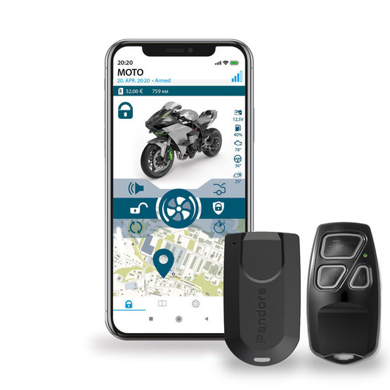 Pandora MOTO EVO GSM/GPS motorcycle alarm with built - in Bluetooth 5.0