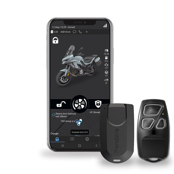 Pandora MOTO EVO v2 GSM/GPS motorcycle alarm with built - in Bluetooth 5.0