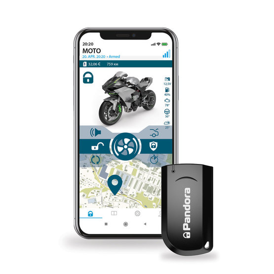 Pandora SMART MOTO GSM/GPS motorcycle alarm with built - in Bluetooth 5.0