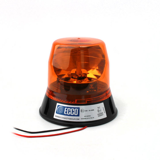 Rotating beacon, amber, 3-bolt mount without bulb, ECE R65.