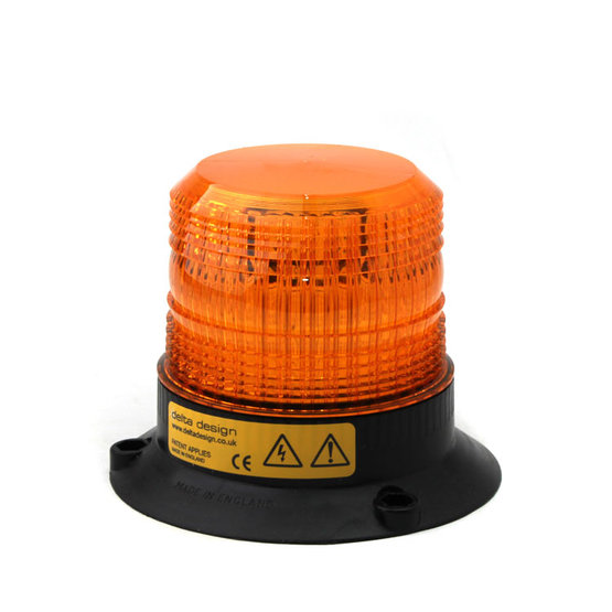 Xenon beacon, 3-bolt mount, 12-80V, amber 040-A