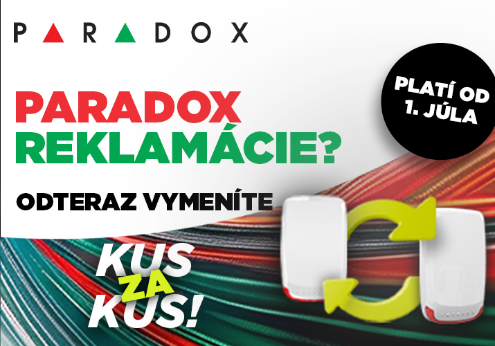 Novinka v reklamáciách PARADOX: Od 1. júla výmena kus za kus!
