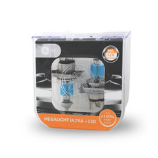 Megalight Ultra Halogen Bulb +150%, GE H4-MU150