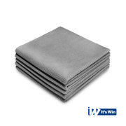 It's Win WINC-206 polishing cloth, 40cm x 40cm, grey, set of 5