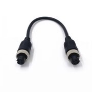 M12 1m FF Cable for monitor and DVR 2x 4PIN female