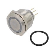 SW IMP Pulse switch with LED backlight, green, 19mm