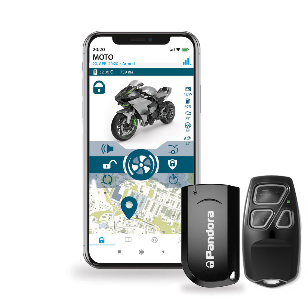 Pandora MOTO EVO GSM/GPS motorcycle alarm with built - in