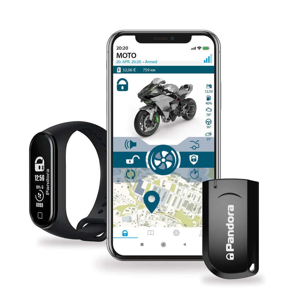 Pandora MOTO EVO - Alarma de motocicleta GSM con aplicación móvil en línea  · Alarmas Pandora